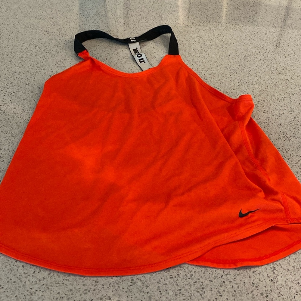 Nike women’s red “just do it” tank top, size small